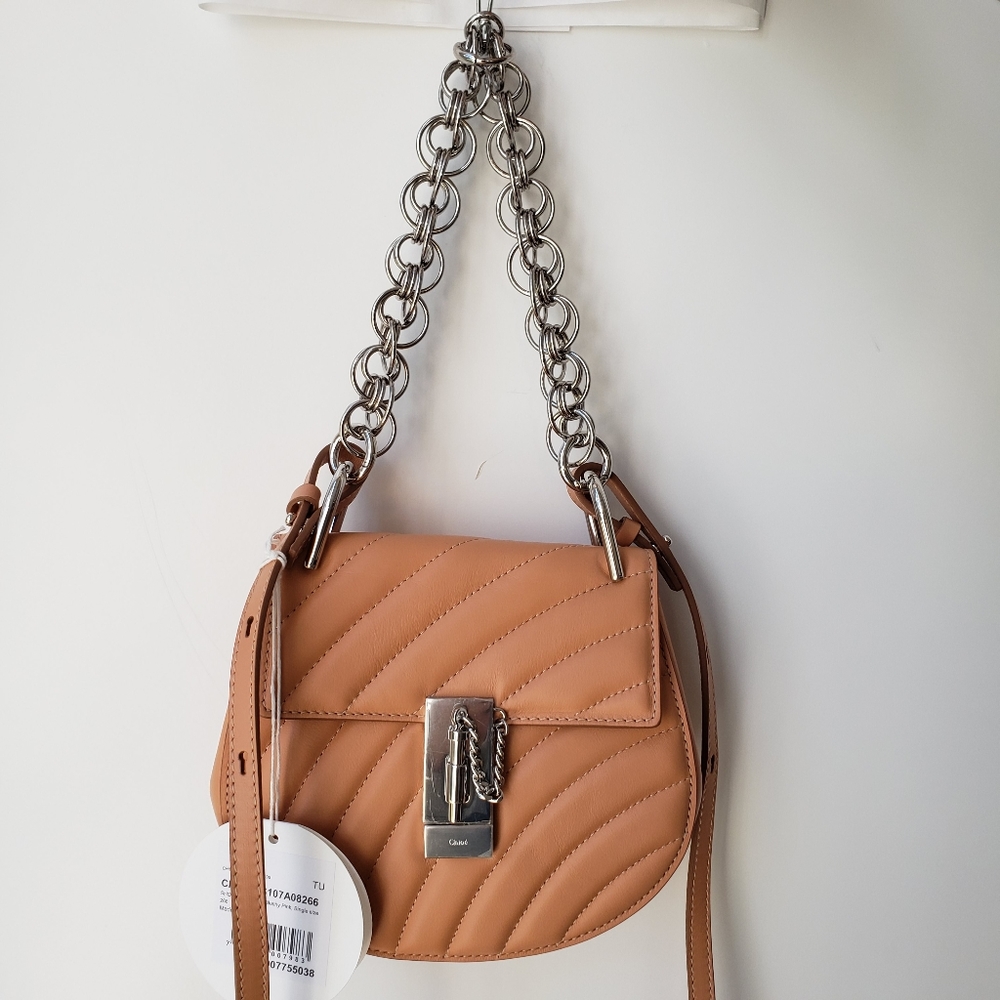 NEW $1950 CHLOÉ Drew Bijou quilted leather bag - Picture 10 of 16